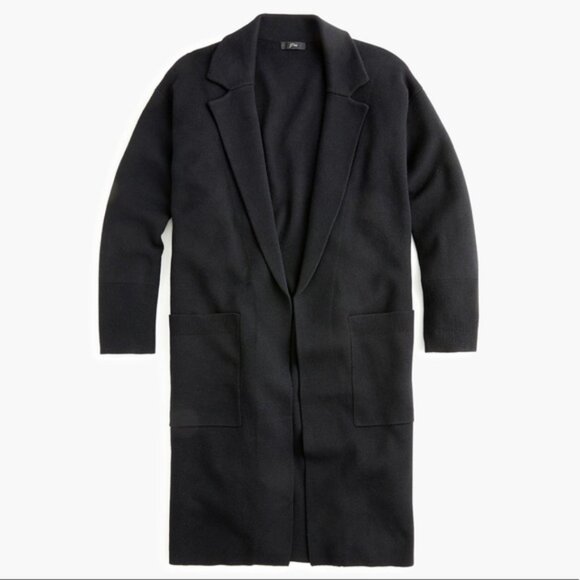 J. Crew Ella Long Sweater-Blazer in Black - Picture 4 of 9